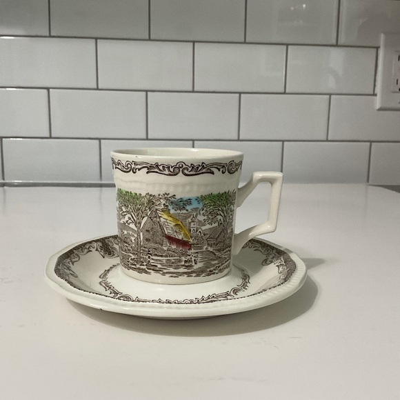 VTG Kensington Staffords Shakespeare's Sonnets Cup and Saucer Spring England - Picture 1 of 7